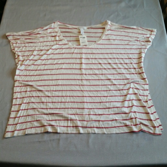 Red and Cream Striped Shirt - Picture 1 of 4