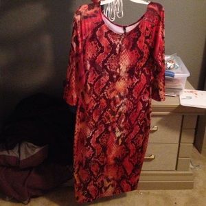 Snake Skin Print Body Conscious dress