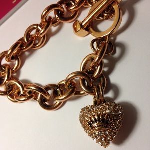 Juicy Couture Pave Heart and Toggle Luxe Bracelet