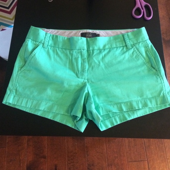 J. Crew Mint Green Chino Shorts