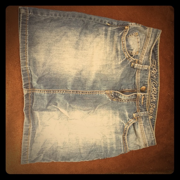 Esprit Casual Denim Washed Skirt
