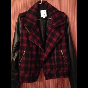 Medium red and black checker winter jacket
