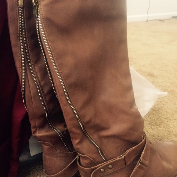 Brown midcalf boots