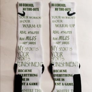 Cross Country Quotes Custom Nike Elite Socks