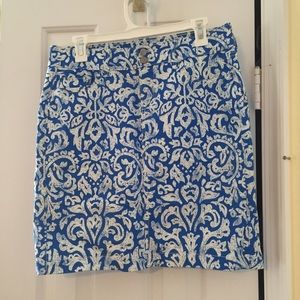 Old Navy tropical blue and white skirt size 8