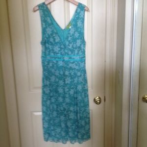 🚫SOLD🚫Sigrid Olsen Oqua Print Sleeveless Dress