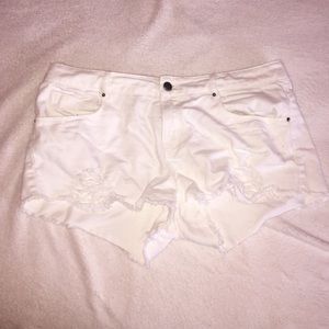Zara white cutoff shorts!