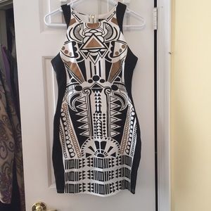 Rosebullet Aztec party dress-exposed zipper size M