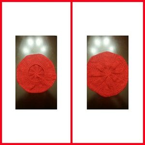 Red baggy beanie