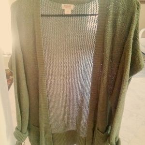 Dark green cardigan!