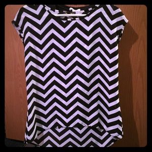 Chevron high low shirt