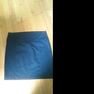 Black fold over pencil skirt