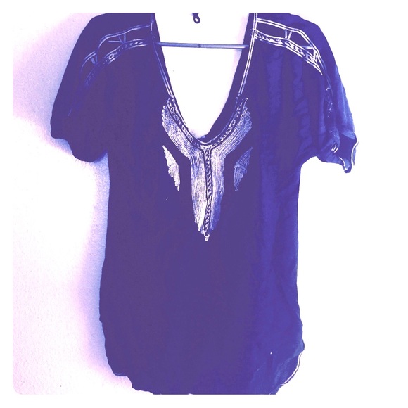Dark blue free people tunic