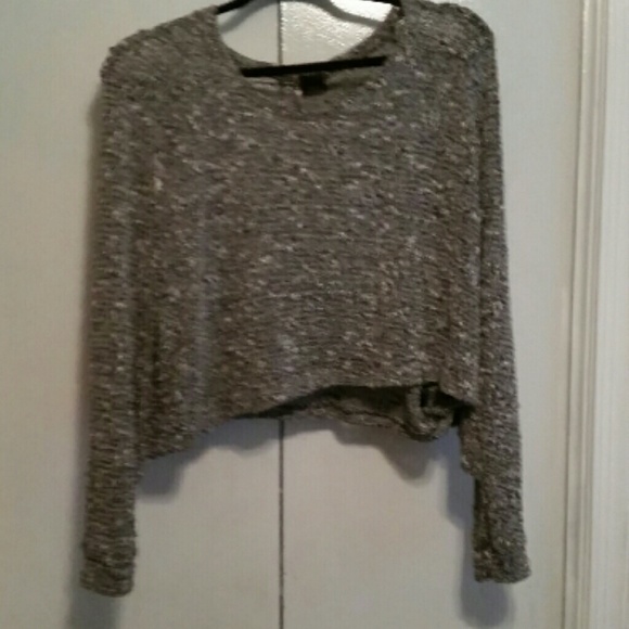 A long sleeve crop top
