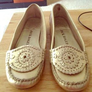 Jack Rogers Platinum Flats