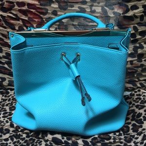 Turquoise one strap purse