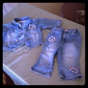 Denim jacket and pants set