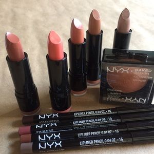 NYX Lipstick & Blush Makeup Cosmetics Bundle NEW!