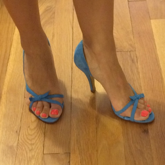 J. Crew Shoes - Blue Suede JCrew sandal 6.5