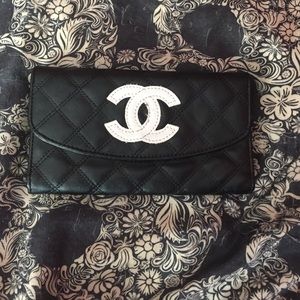 Black and white coach wallet