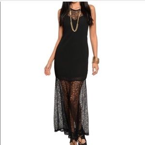 Trendy Black Maxi Dress