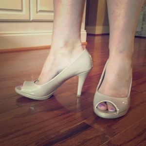Nude Patton Leather Heels