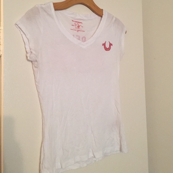 White and red Authentic True Religion Tee-shirt