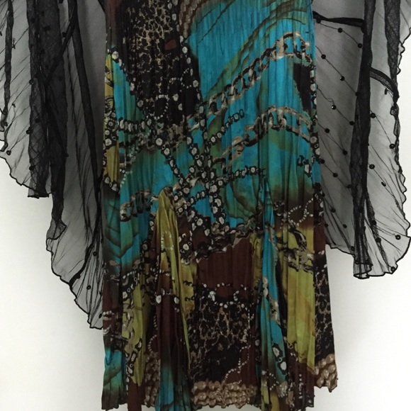 Blue, Green, Brown and Black small dress - Picture 2 of 4