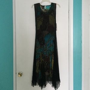 Blue, Green, Brown and Black small dress