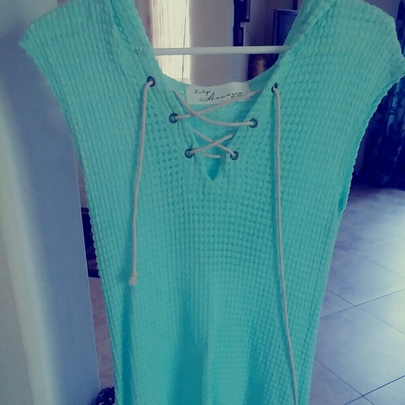 Beautiful blue swimsuit cover up!