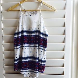 Lucky Brand Printed Strappy Top