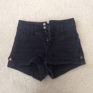 Black high waisted shorts