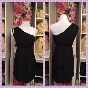 Black one-shoulder dress