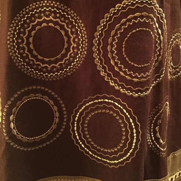 🎉HP🎉Talbots Brown linen A-line skirt with flair. - Picture 2 of 4