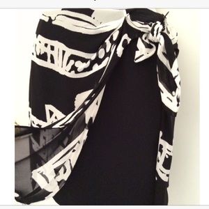 BLACK skirt with over layer offWh and black