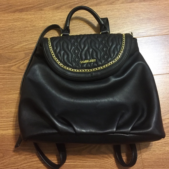 Black backpack purse