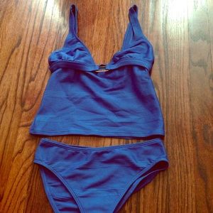 RALPH LAUREN blue tankini swimsuit set S