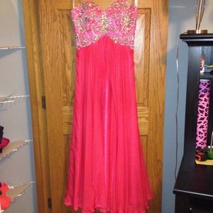 pink prom dress