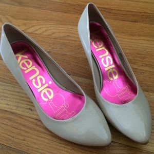 Kensie Girl Nude Patent Heels