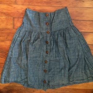 Anthropologie High-waisted Denim Skirt