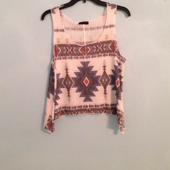White Aztec tank
