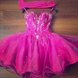 Mori Lee fuchsia dress