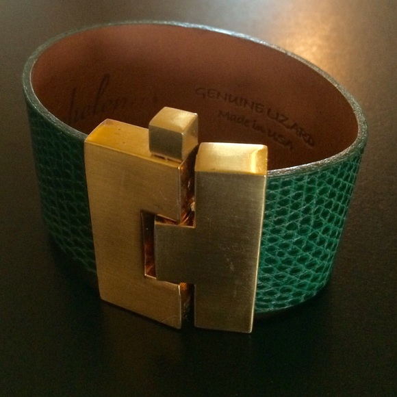 Green Leather Bracelet