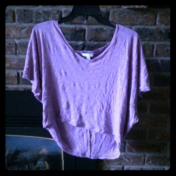 Purple flowy top clearance