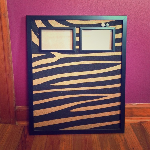 Zebra pushpin board & picture frame