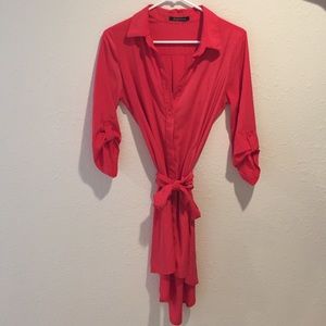 Coral dress!