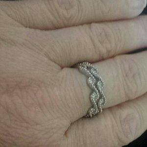 Bella luce stackable sterling silver plated ring