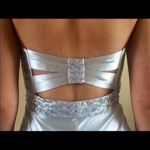 Elegant Silver Gown - Picture 3 of 4