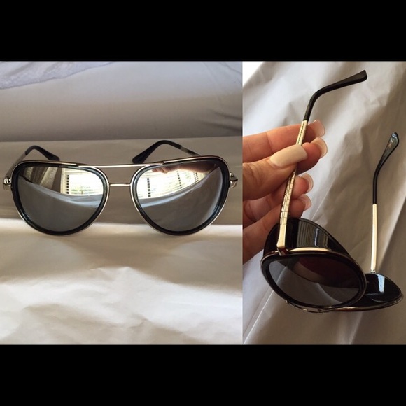 Accessories - Silver Mirror Lens Blinder Sunglasses silver frame