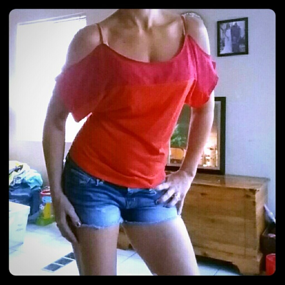 NWOT, coral top